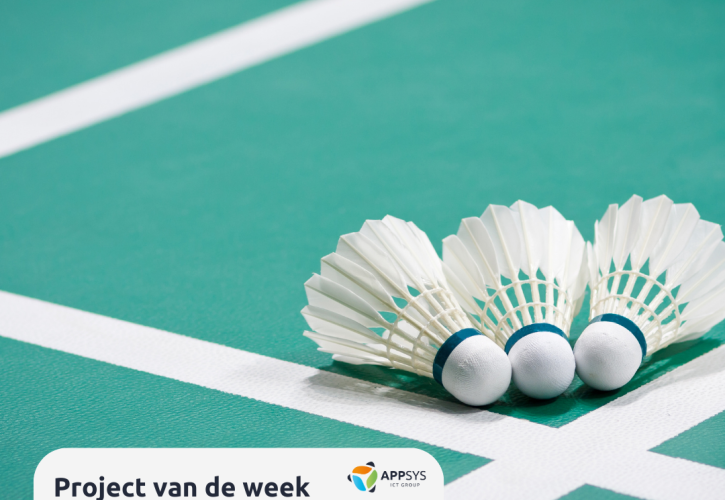 Social media post Project van de week badminton Linked In